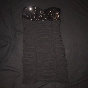 Black Sequined Cocktail Dress